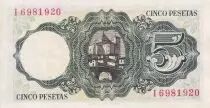Spain 5 Pesetas - Jaime Balmes  - 1951 - P.140