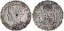 Spain 5 Pesetas Alfonso XIII - Arms - 1897