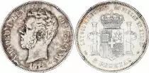 Spain 5 Pesetas Amadeo I - 1871(71) - SD-M  - Silver - VF - KM.666