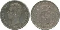 Spain 5 Pesetas Amadeo I - Arms - 1871