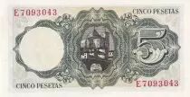 Spain 5 Pestas - Jaime Balmes - 1951 - Serial E -P.140