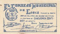Spain 50 Centimos - Consejo Municipal de Lorca - 1937