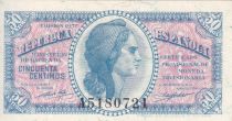 Spain 50 Centimos - Woman head - 1937 - P.93