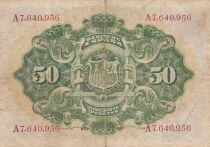 Spain 50 Pesetas - Allegorical woman - Coat of arms - 24-09-1906 - A7 Series
