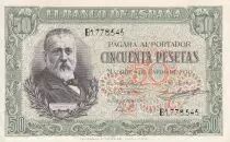 Spain 50 Pesetas - Menendez Pelayo - Arms - 1940 - P.117