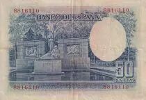 Spain 50 Pesetas - Santiago Ramon y Cajal - 1935 - P.88