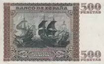 Spain 500 Pesetas - D. Juan de Austria - Ships - 1940 - P.119a