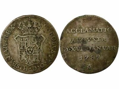 Spain Charles IV - Silver Medal, Acclamation - 17th January 1789 Madrid