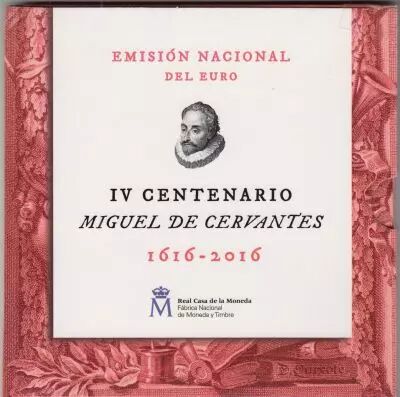 Spain Complete set 2016 - 9 coins Miguel Cervant�s - Used coin set