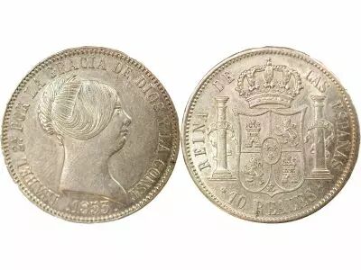 Spain Isabel II - 10 Silver Reales - 1853 Madrid