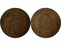 Spain Isabella II - 3 Cuartos - 1838 Barcelona