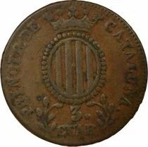 Spain Isabella II - 3 Cuartos - 1838 Barcelona