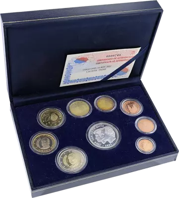 Spain Proof set BE 2002 -  9 coins Euros - Presidency European Union