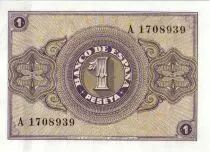 Spanien 1 Peseta - Arms - Burgos - 1937