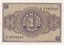 Spanien 1 Peseta - Arms - Burgos - 1937