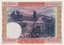Spanien 100 Pesetas - Felipe II - AU - Serial F - P.69