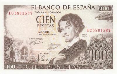 Spanien 100 Pesetas - Gustavo A. Becquer - 1965 - P.150