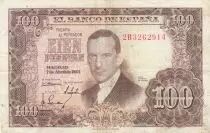 Spanien 100 Pesetas - J.R. de Torres - 07-04-1953 - Serial 2R