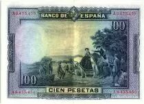 Spanien 100 Pesetas M. De Cervantes - 1928 - Serial A - XF - P.76
