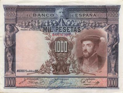 Spanien 1000 Pesetas - Carl I - 1925 - P.70