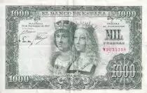 Spanien 1000 Pesetas - Catholics kings - Coat of arms - 1957 - Serial W - P.78