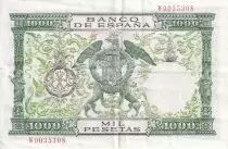Spanien 1000 Pesetas - Catholics kings - Coat of arms - 1957 - Serial W - P.78