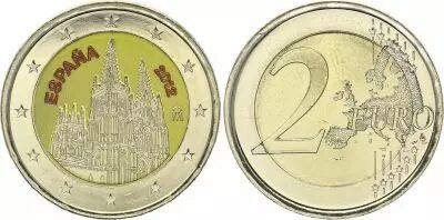 Spanien 2 Euros - Cathedral of Burgos - Colorised - 2012