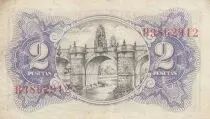 Spanien 2 Pesetas - Woman - Toledo bridge - 1938 - P.95