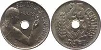 Spanien 25 centimos - R&eacute;publique  -1934