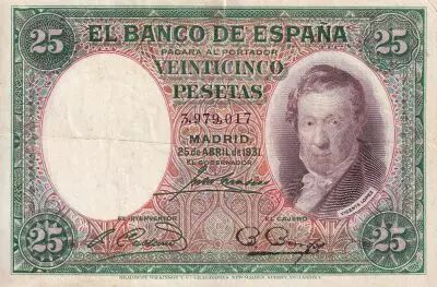 Spanien 25 Pesetas - Vicente Lopez - 1931 - P.81