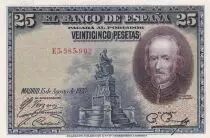 Spanien 25 Pesetas P. Calderon de la Barca - 1928 - Serial E - P.74