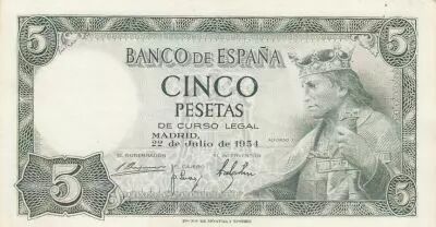 Spanien 5 Pesetas - Alfonse X - Madrid Museum - 1954
