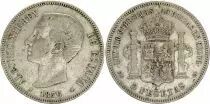 Spanien 5 Pesetas,  Alfonso XII  - Arms - 1876 (76) DE-M