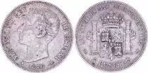 Spanien 5 Pesetas,  Alfonso XII - Arms --1876