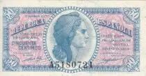 Spanien 50 Centimos - Woman head - 1937 - P.93