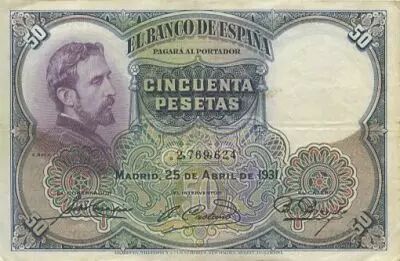 Spanien 50 Pesetas E. Rosales - 1931