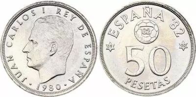 Spanien 50 Pesetas Soccer World Cup - 1982
