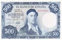 Spanien 500 Pesetas - Ignacio Zuloaga - 1954 - Serial N