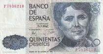 Spanien 500 Pesetas - Rosalia De Castro - 1979 - Serial F - P.157