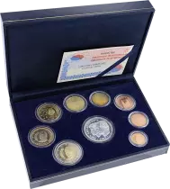 Spanien Proof set BE 2002 -  9 coins Euros - Presidency European Union