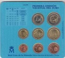 Spanien Spain Complete set 2001 - 8 coins Euro
