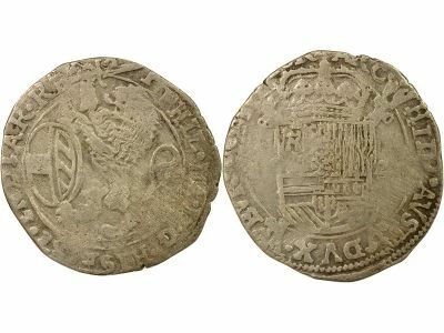 Spanish Netheralnds Tournai, Philip IV - Escalin with Lion  - 1620 / 1629