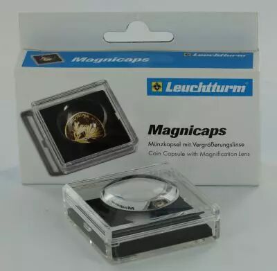 Square Capsules with Magnifying Lenses - 22 MM