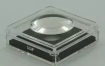 Square Capsules with Magnifying Lenses - 22 MM