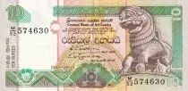 Sri-Lanka 10 Rupees - 1992 - Chinze - Fleurs - Palais
