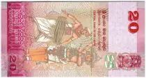 Sri Lanka 20 Rupees Bird - Dancers 2015