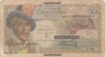 St. Pierre und Miquelon 1 NF/50 Francs - 1960 - Serial J.30 - P.30b