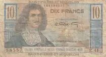 St. Pierre und Miquelon 10 Francs Colbert - 1946 - Serial E.41 98557