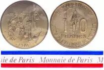 Staaten von Westafrika 10 Francs - 1981 - Test strike