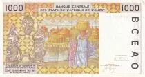 Staaten von Westafrika 1000 Francs - Woman - Letter A (Ivory Coast) - 1995 - P.111Ac